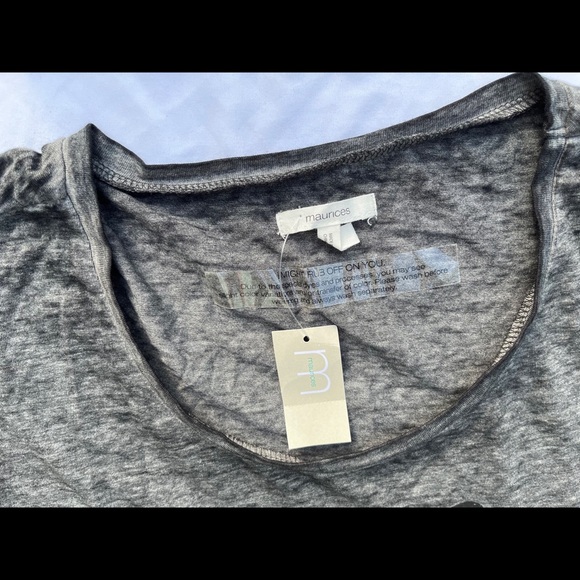 ❗️(3 for $24--Bundle...) ✨ HP ✨ Marled Grey ✨ "Faith Can Move Mountains" Tee ✨ - Picture 4 of 9